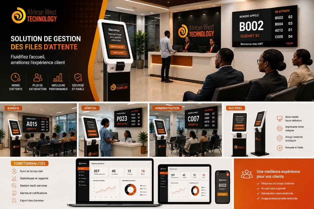Solution de gestion des files d'attente — African West Technology