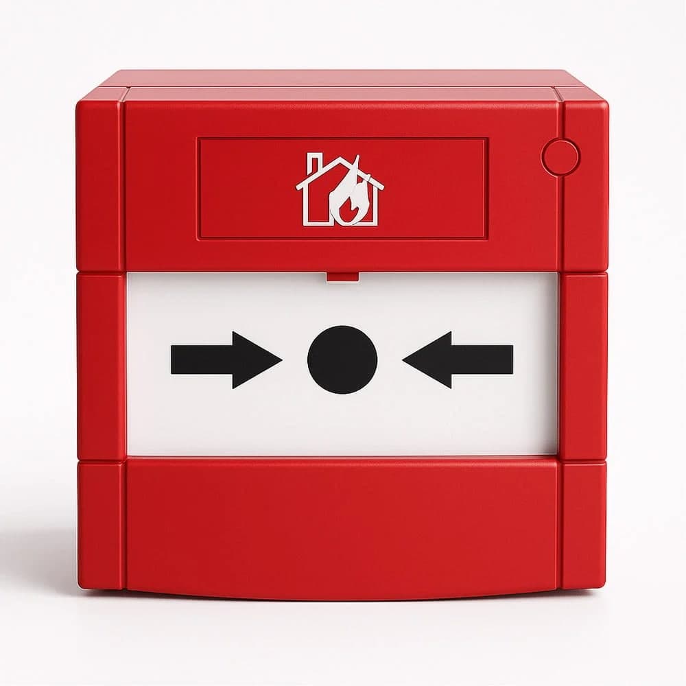 Bouton d'alarme incendie Rouge