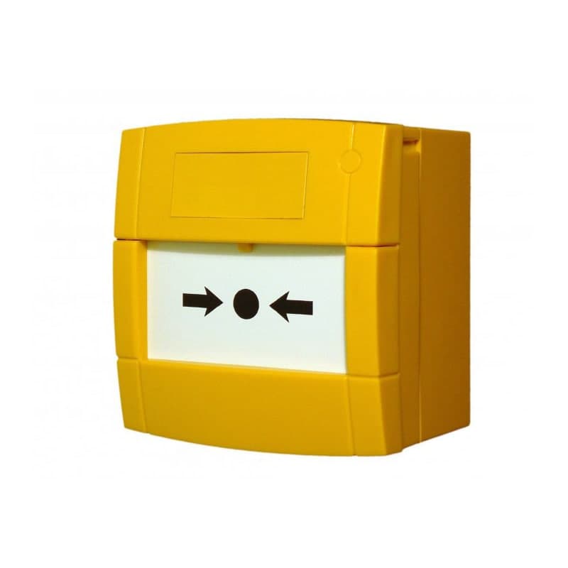 Bouton d'alarme incendie Jaune