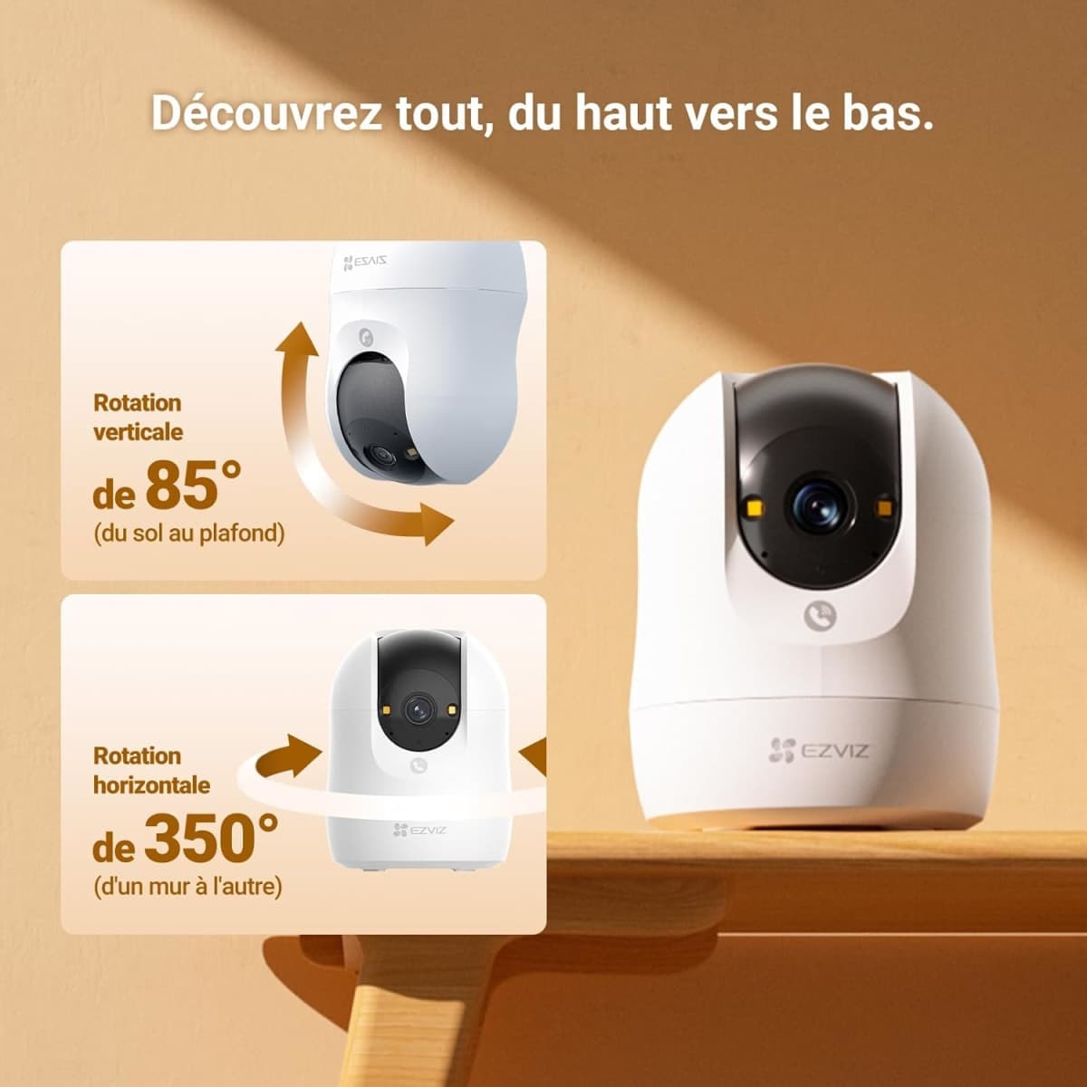 EZVIZ 4K Caméra Surveillance WiFi Intérieure 360 ° 2