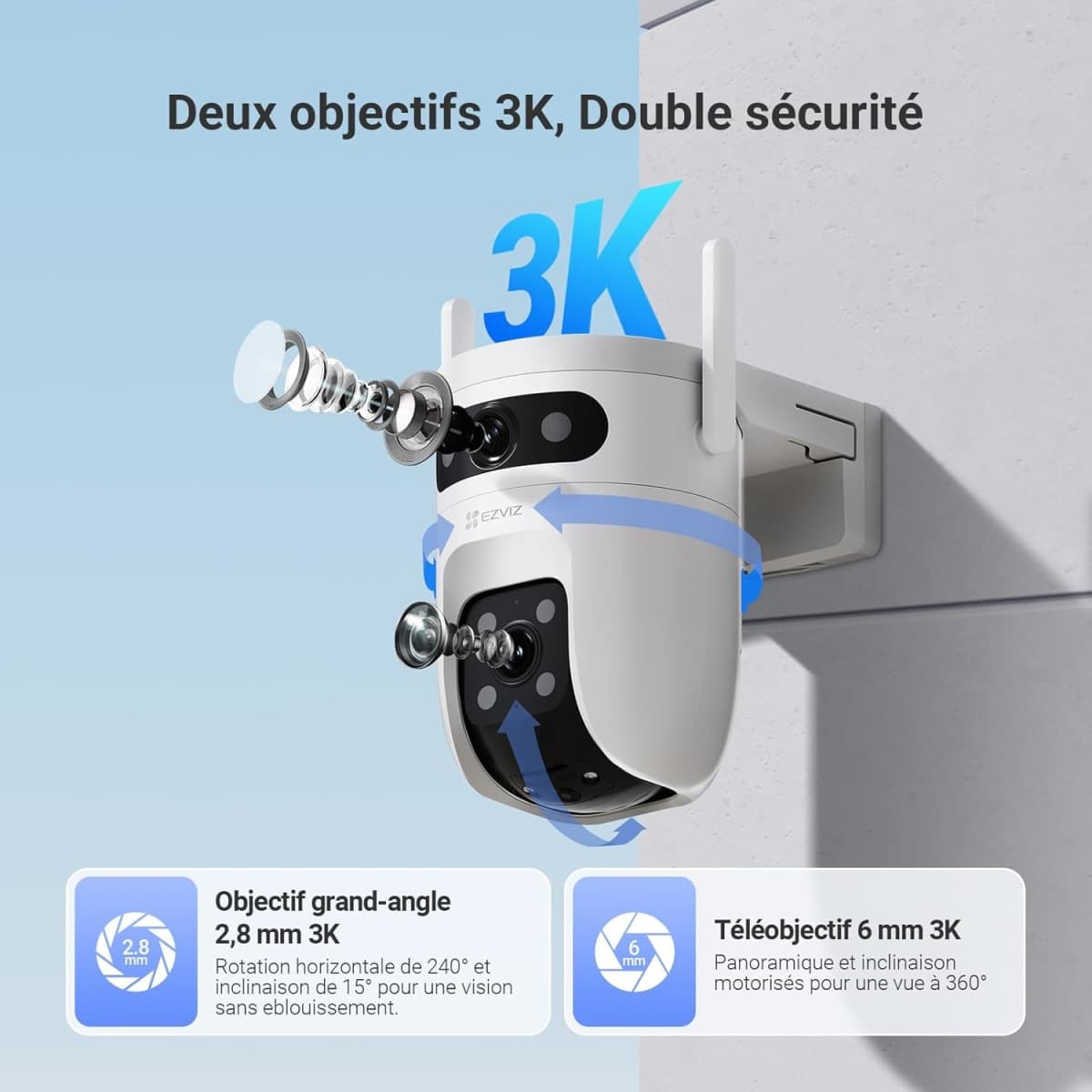 EZVIZ 5MP+5MP Caméra Surveillance WiFi Extérieure 2