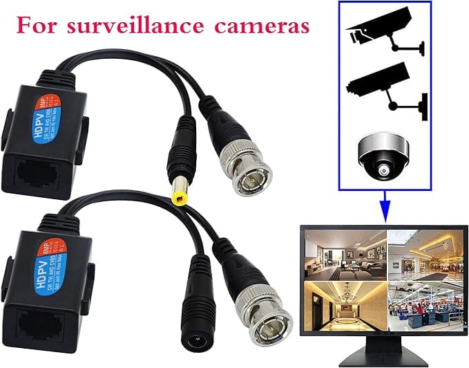 Balun vidéo RJ45 vers BNC récepteur émetteur HD-CVI/TVI/AHD/CVBS  2