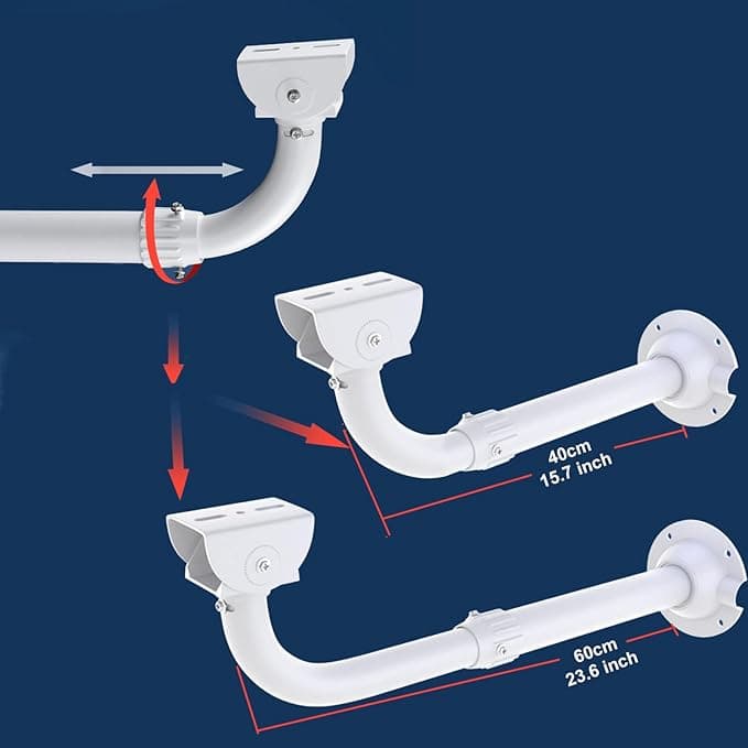 Support télescopique pour Caméra de Surveillance, Intérieur et Extérieur 5