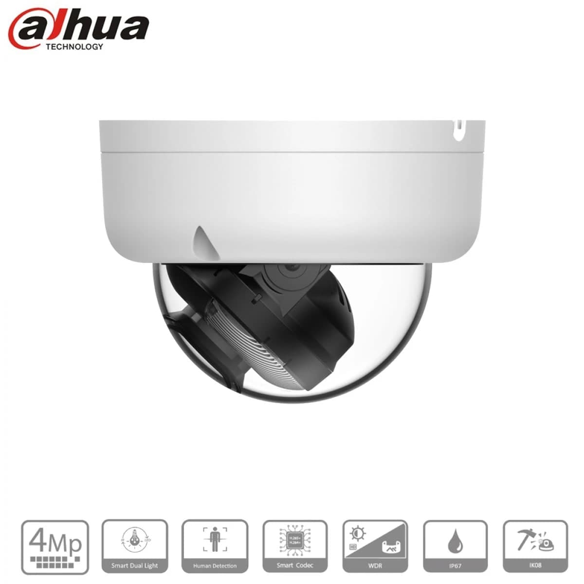 Caméra IP Panoramique 180° 3 x 2 Mpixels Dahua, jour nuit IR 30m 2